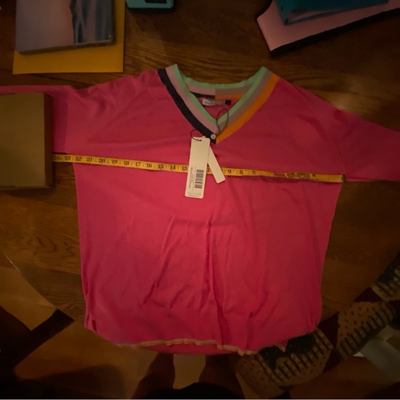 Cotton & Silk Stripe V-Neck Sweater by Zaket & Plover - Picture 8 of 8